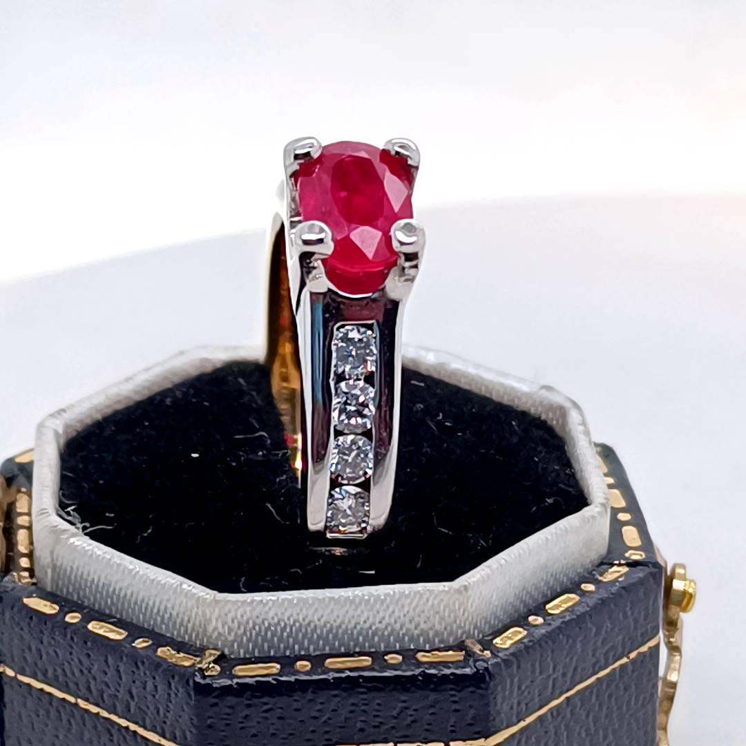 Ruby and Diamonds Gold Ring