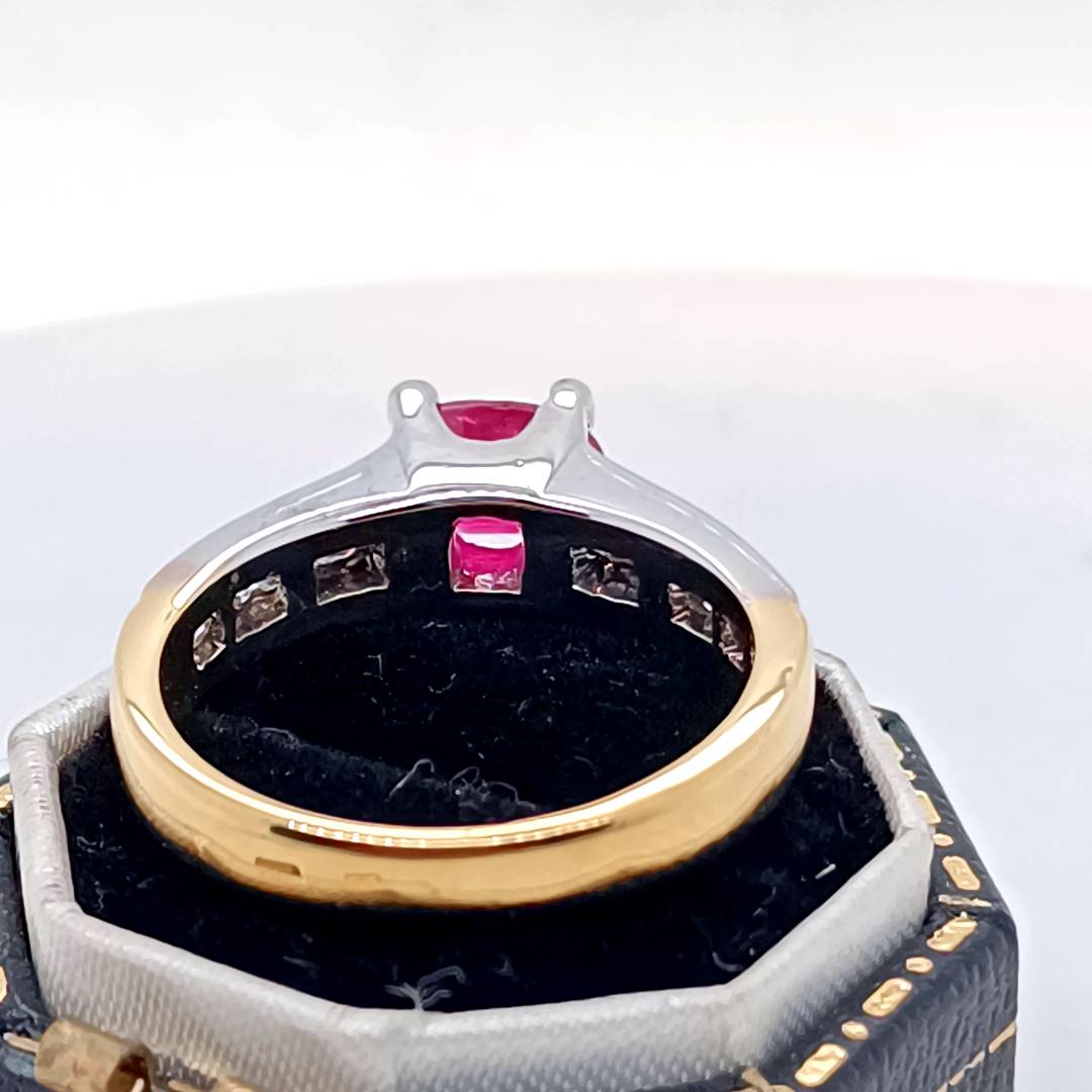 Ruby and Diamonds Gold Ring