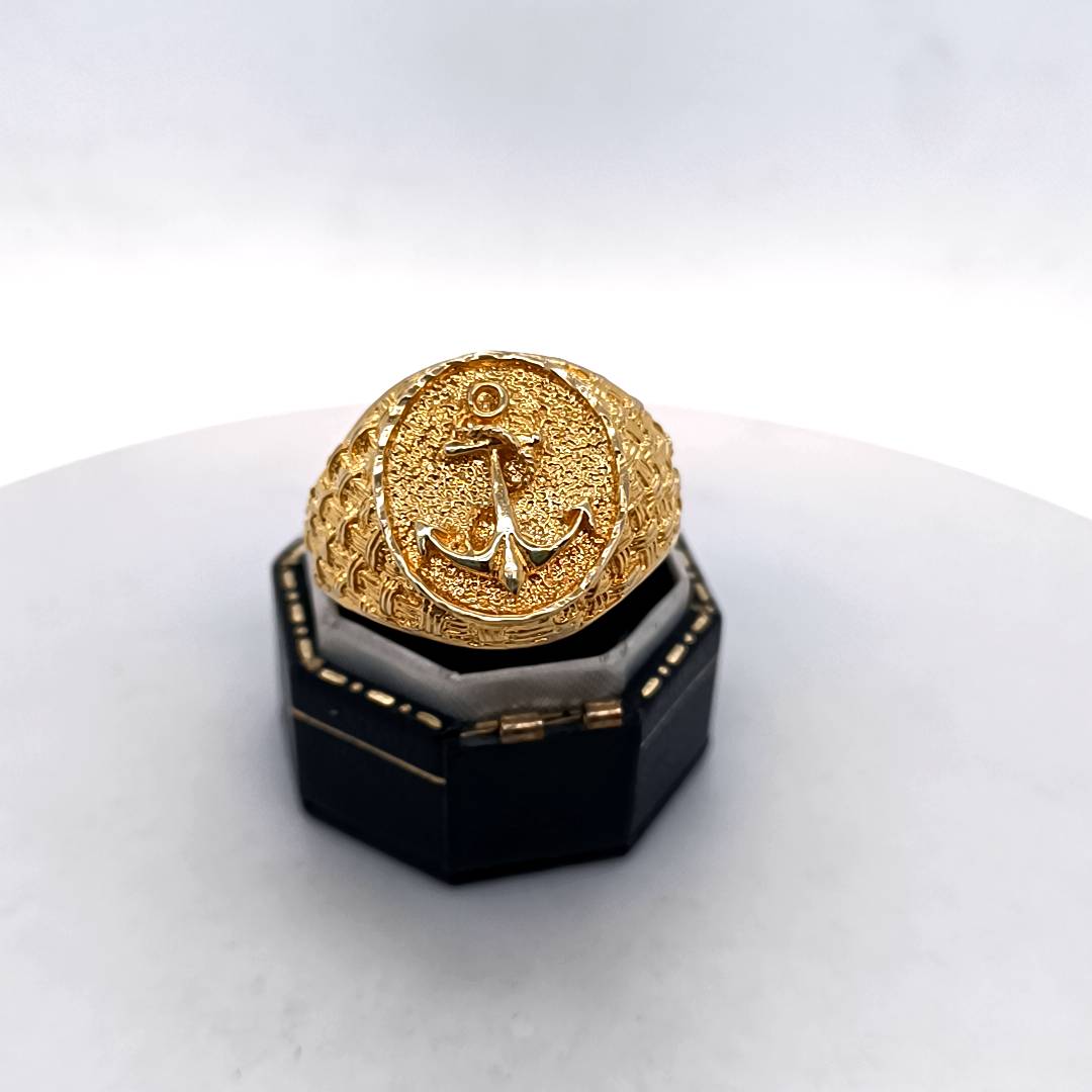 Anchor Ring , 18 k Gold