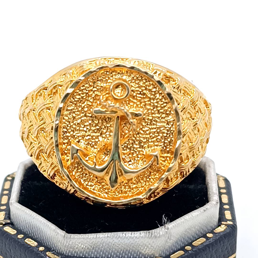 Anchor Ring , 18 k Gold