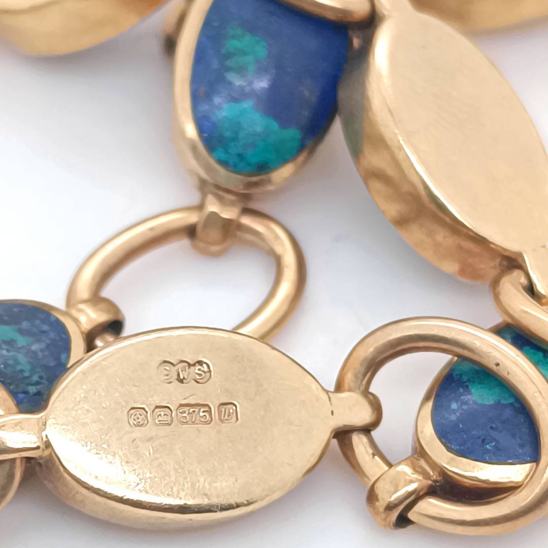 Azurite & Gold Vintage Necklace