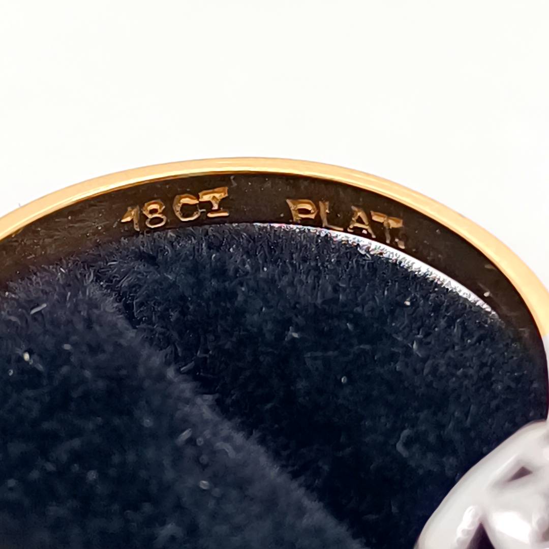 Vintage Diamond Star Ring , 18k Gold & Platinum