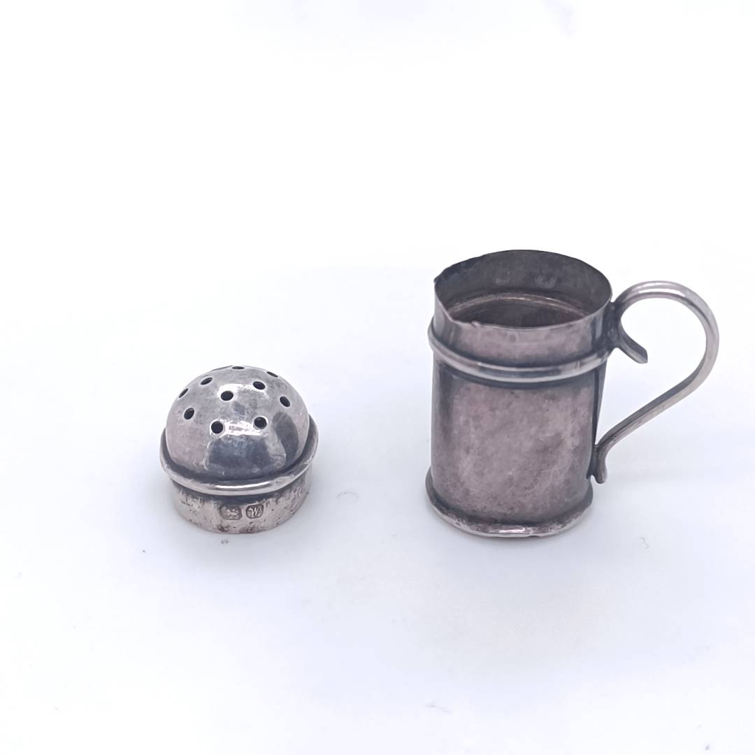 Antique Silver Pepper Shaker by JMB