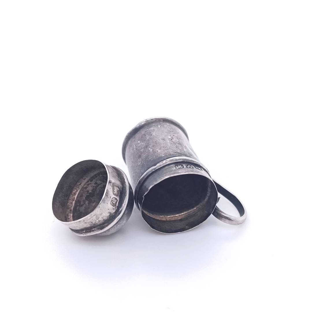 Antique Silver Pepper Shaker by JMB