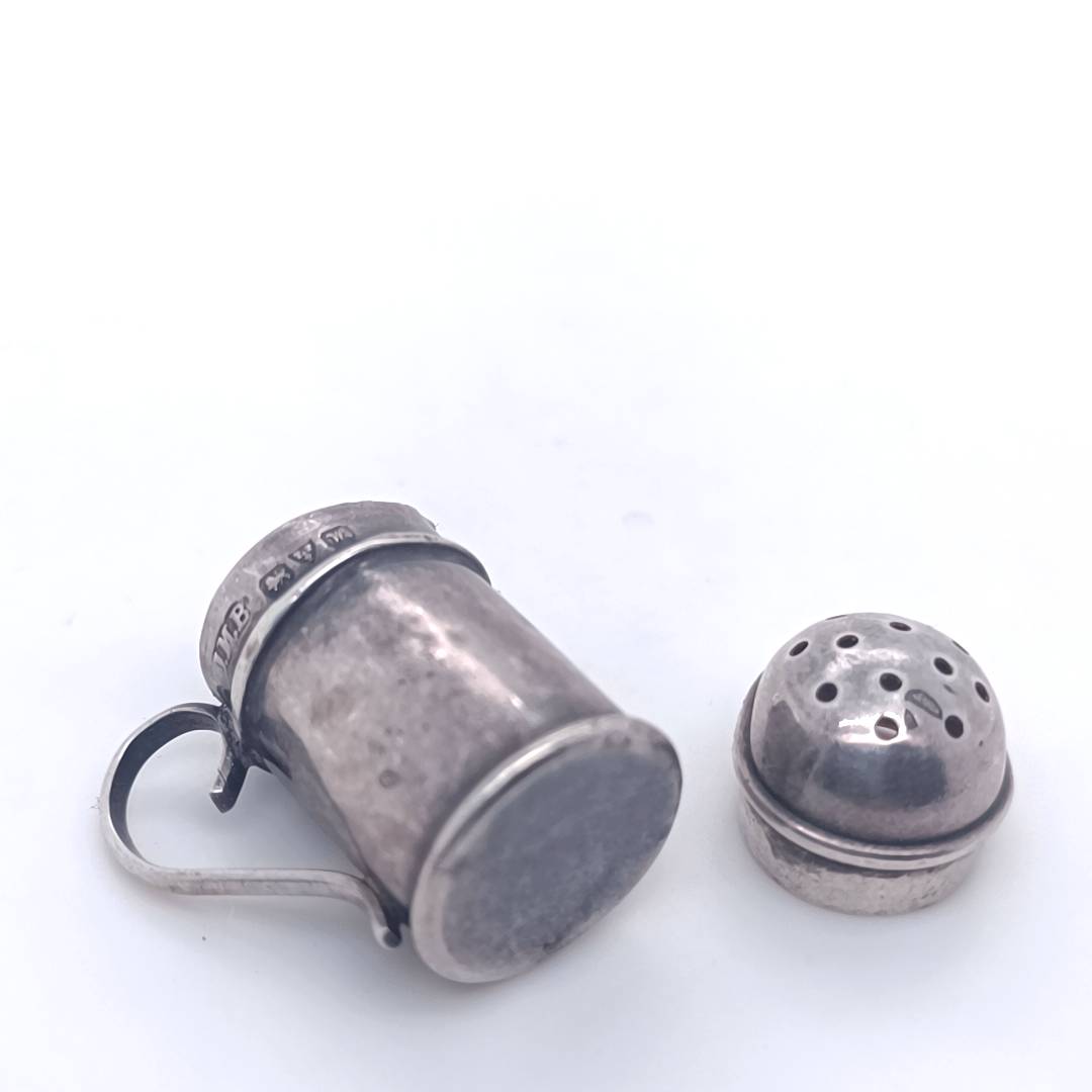 Antique Silver Pepper Shaker by JMB