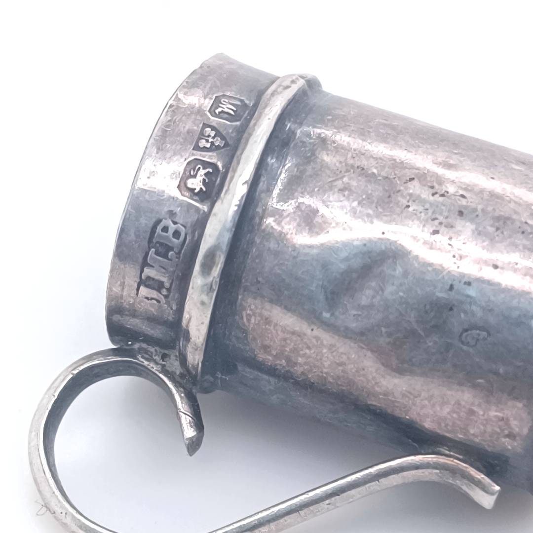 Antique Silver Pepper Shaker by JMB