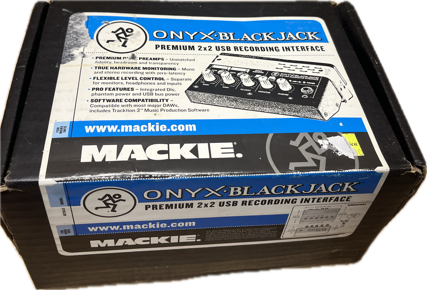 Onyx blackjack 2x2 usb recordee