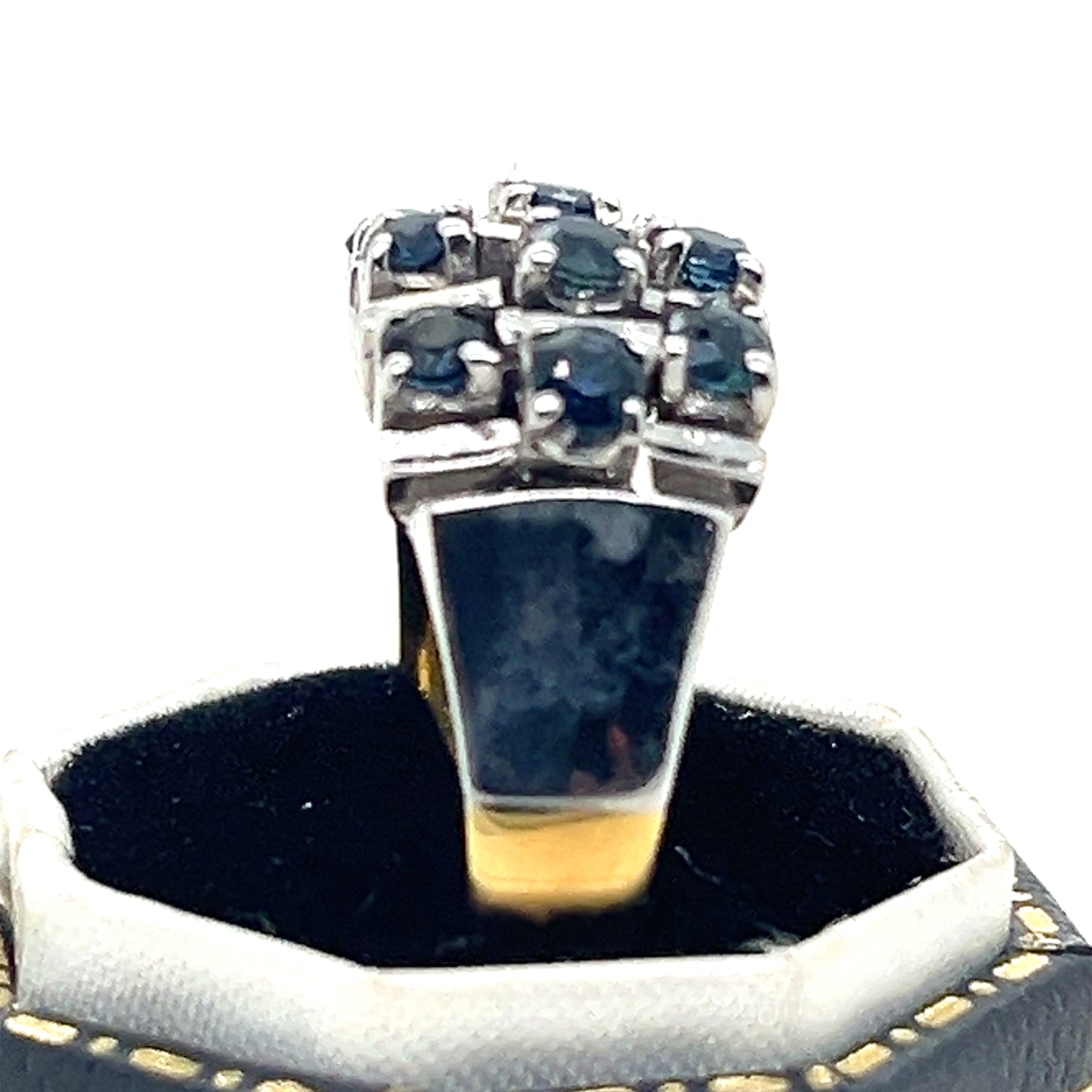 Blue Sapphire and Diamond Ring