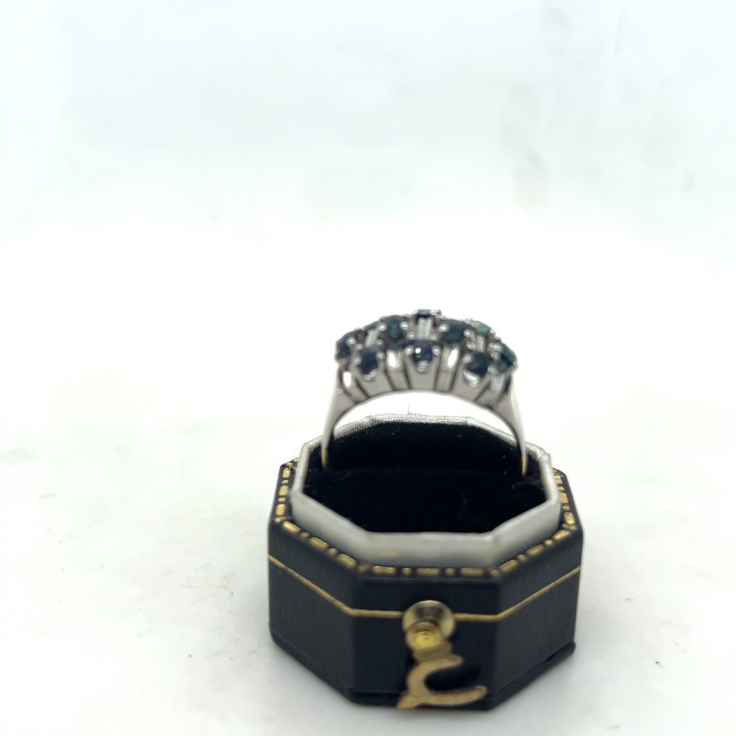 Blue Sapphire and Diamond Ring