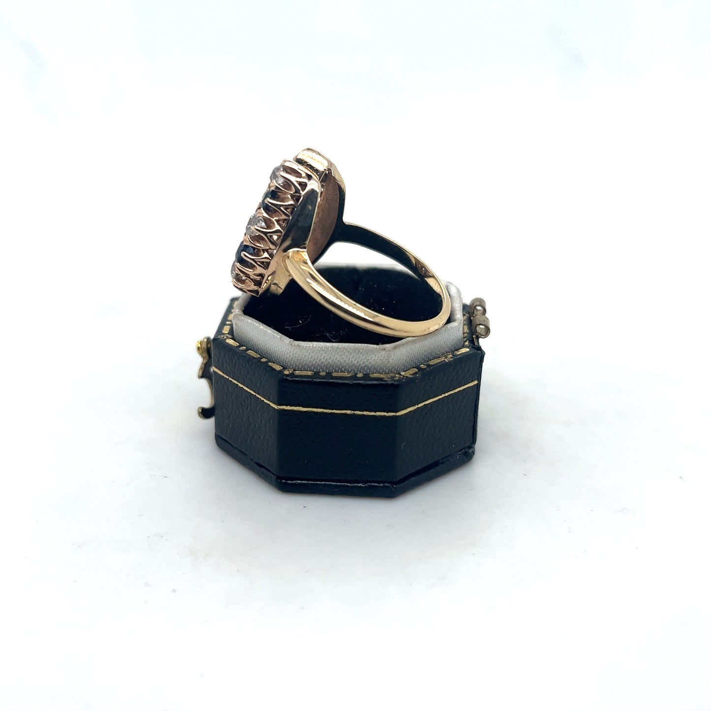 Sapphire and Diamond Horseshoe Ring, 18k Gold