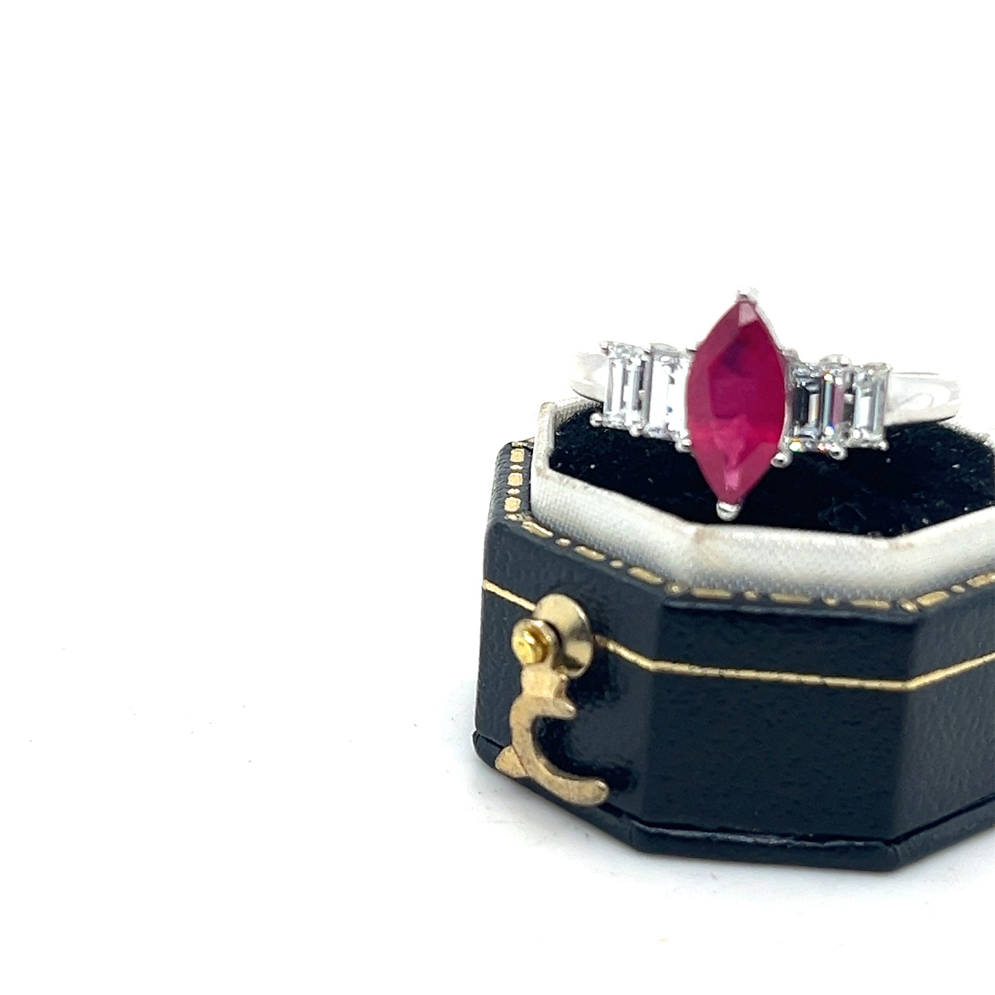 Ruby and Diamond White Gold Ring