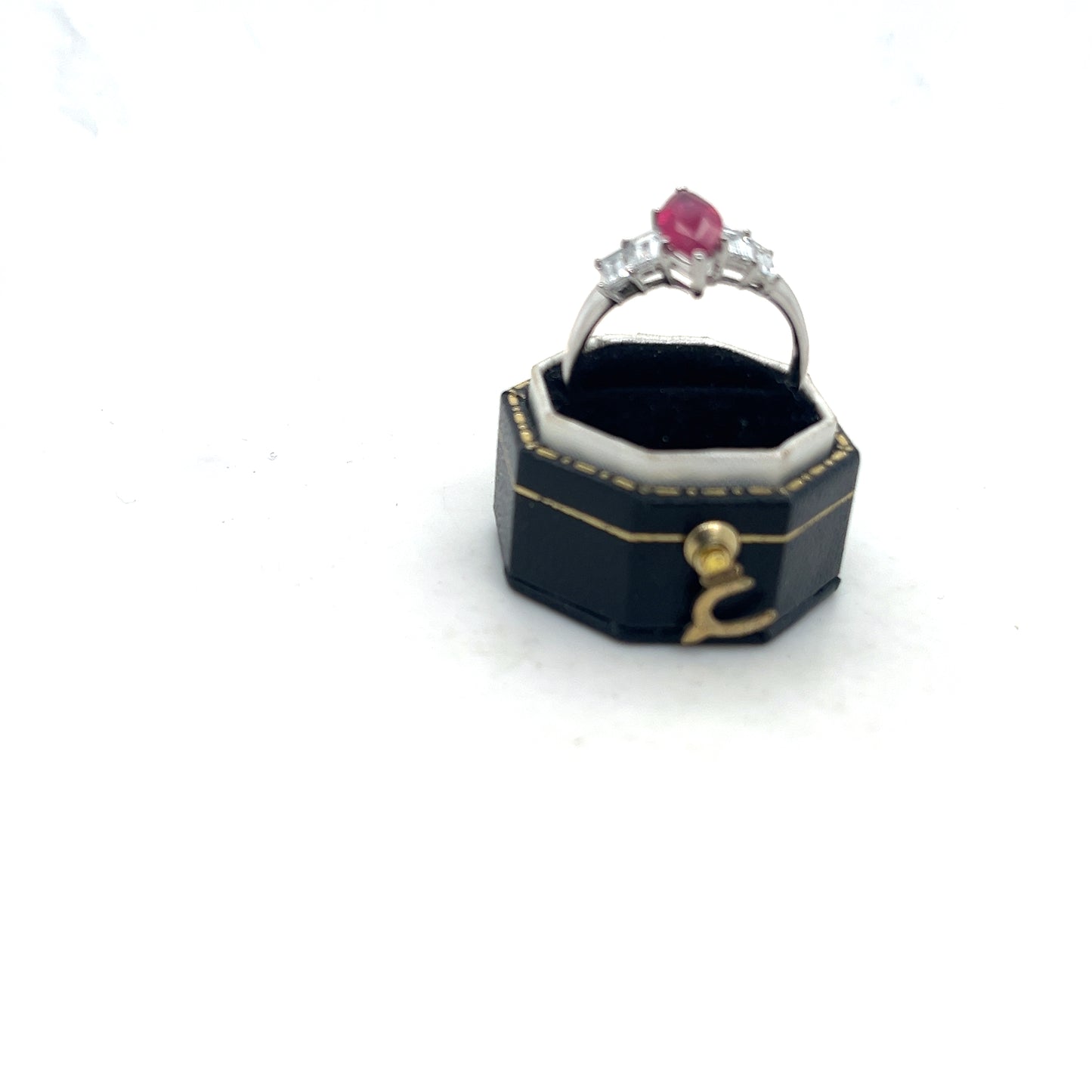 Ruby and Diamond White Gold Ring
