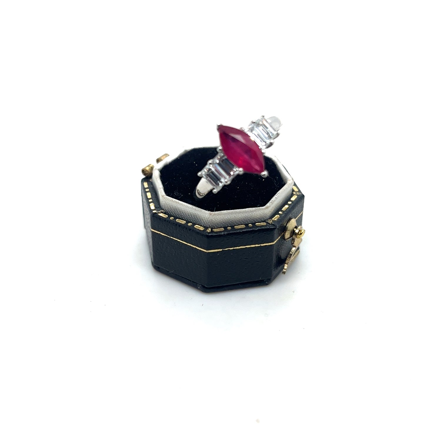 Ruby and Diamond White Gold Ring