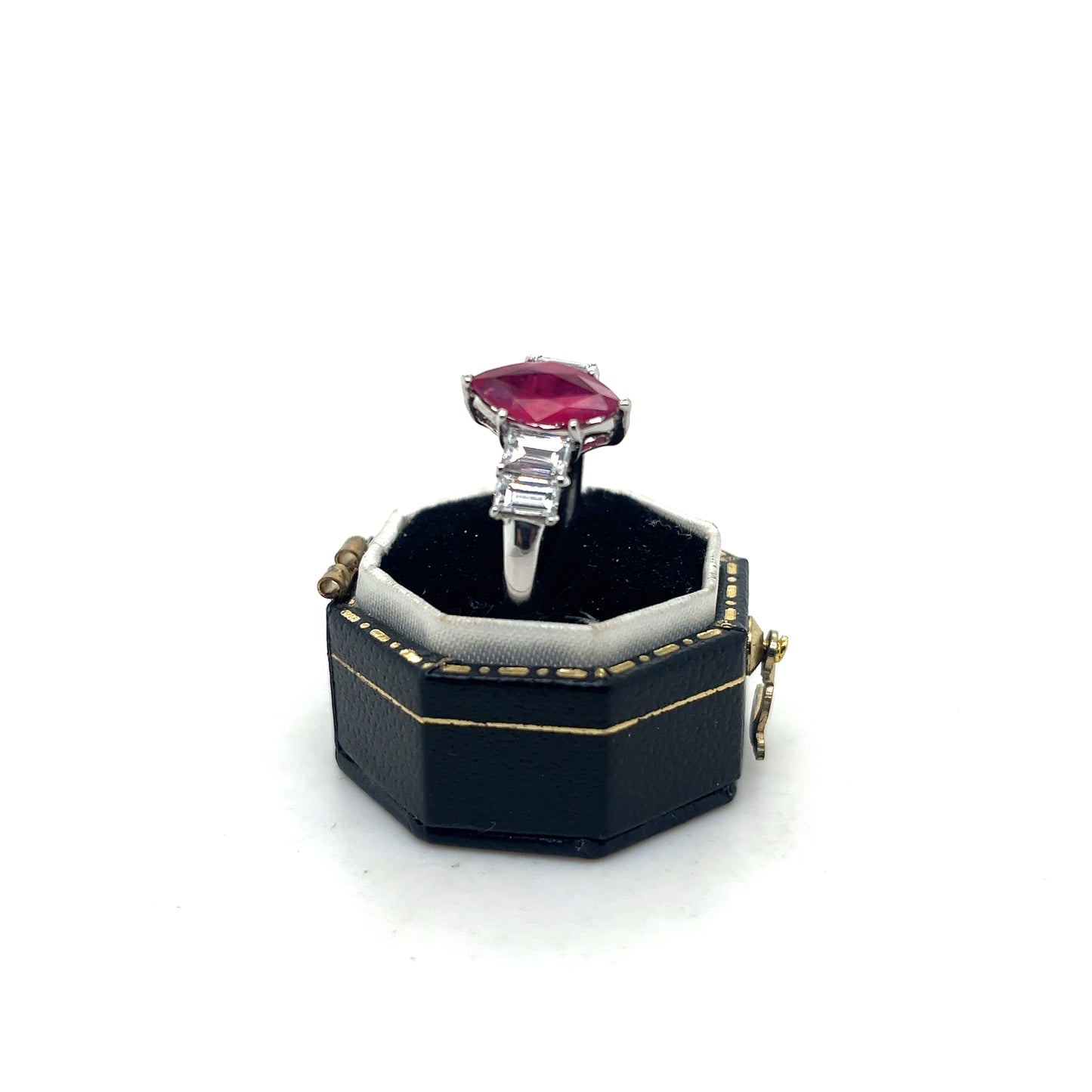 Ruby and Diamond White Gold Ring