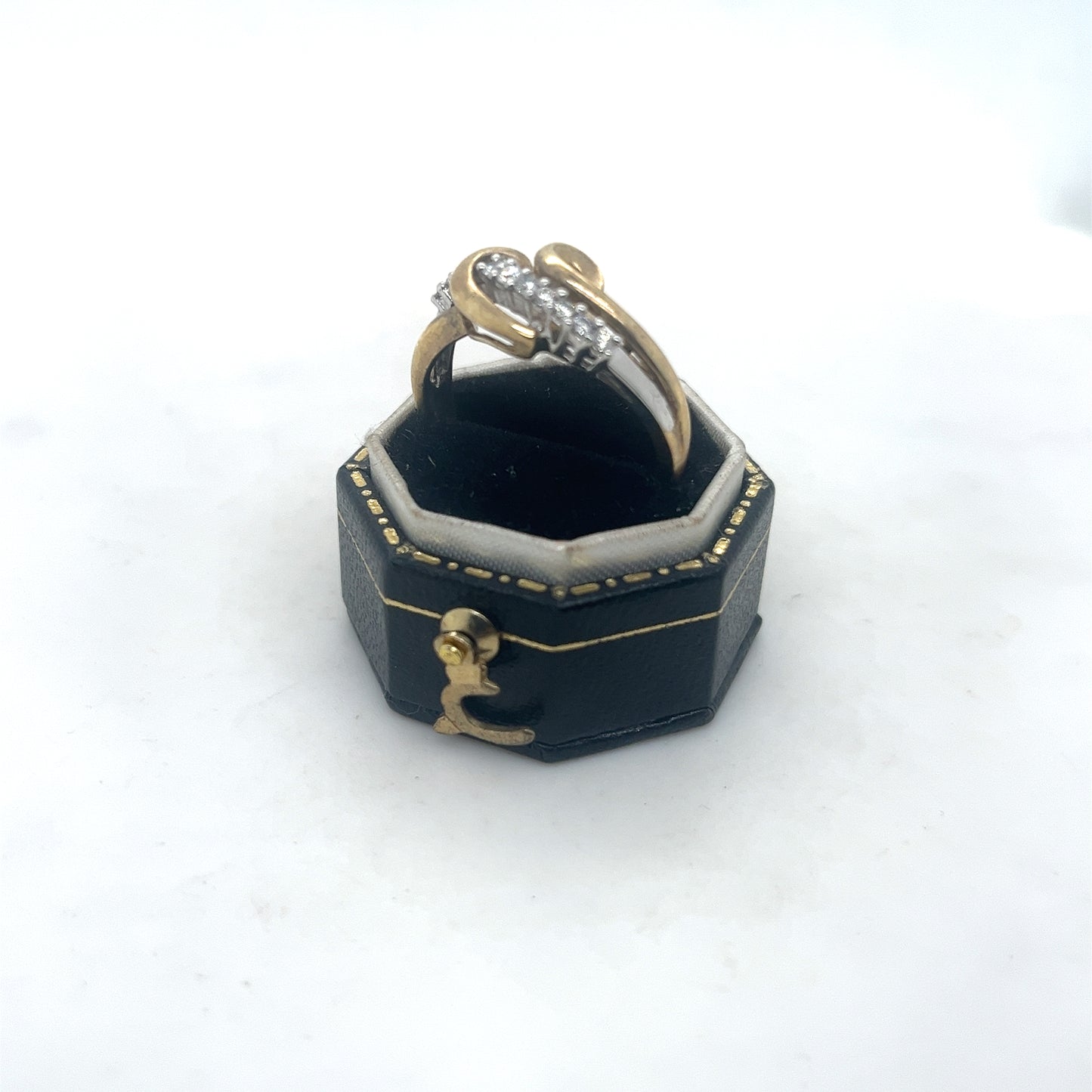 Gold and Diamond Heart Ring