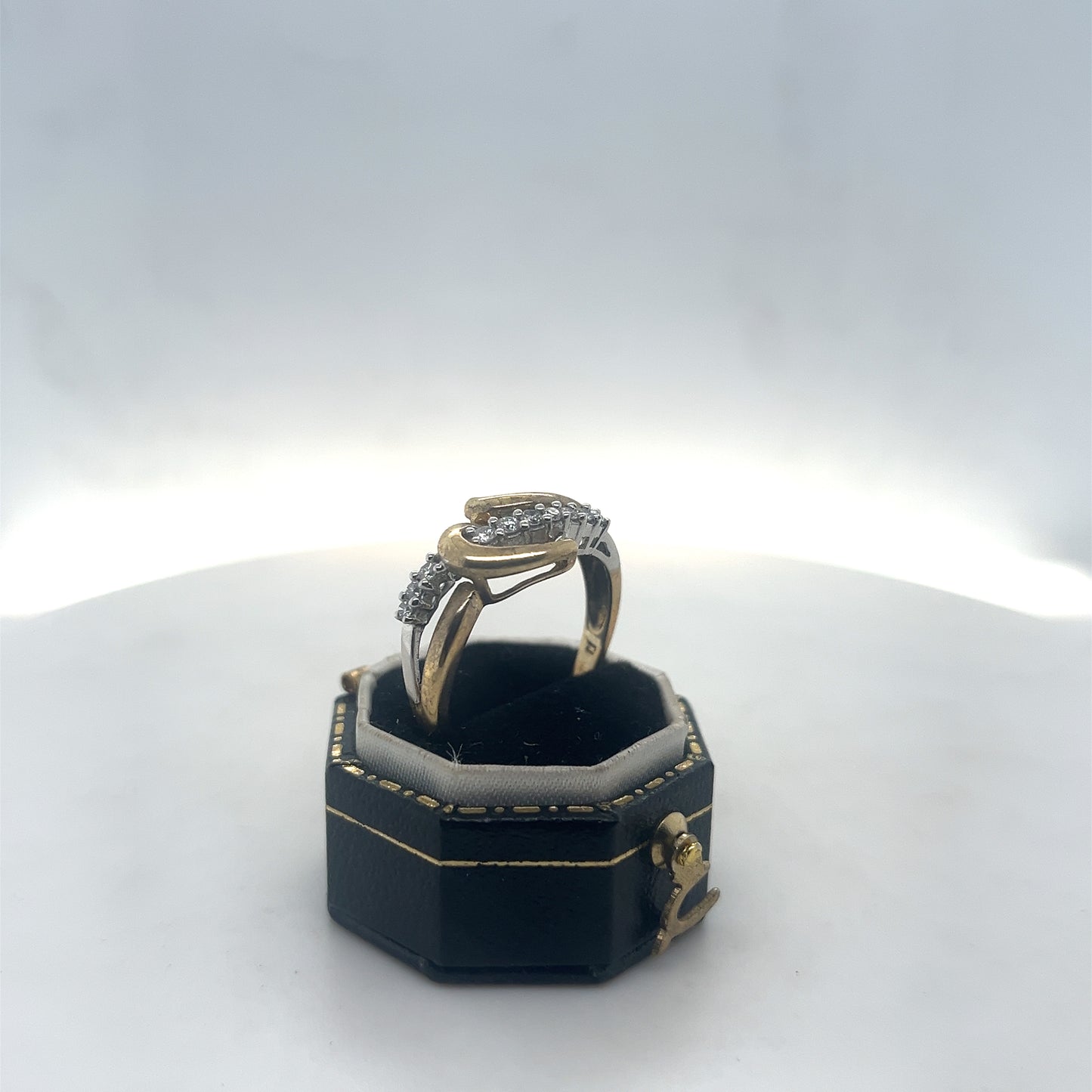 Gold and Diamond Heart Ring