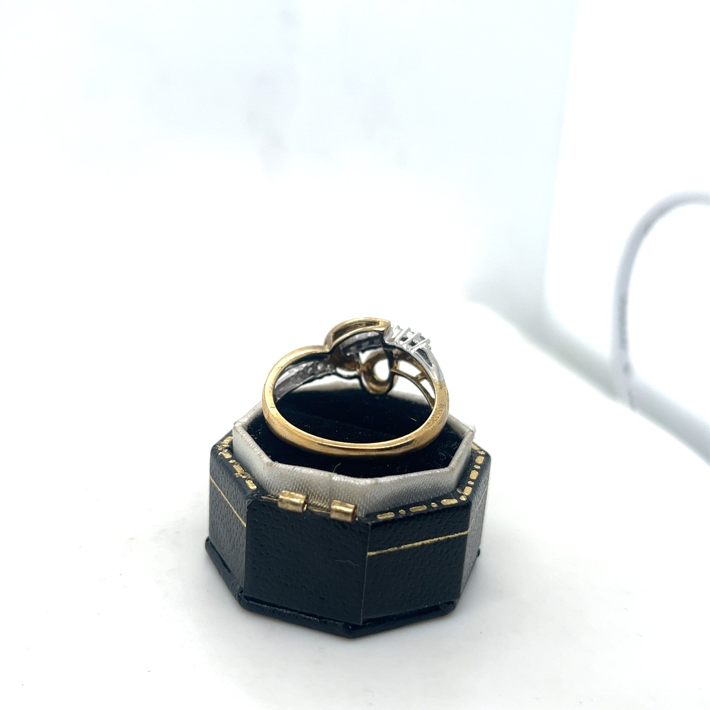 Gold and Diamond Heart Ring