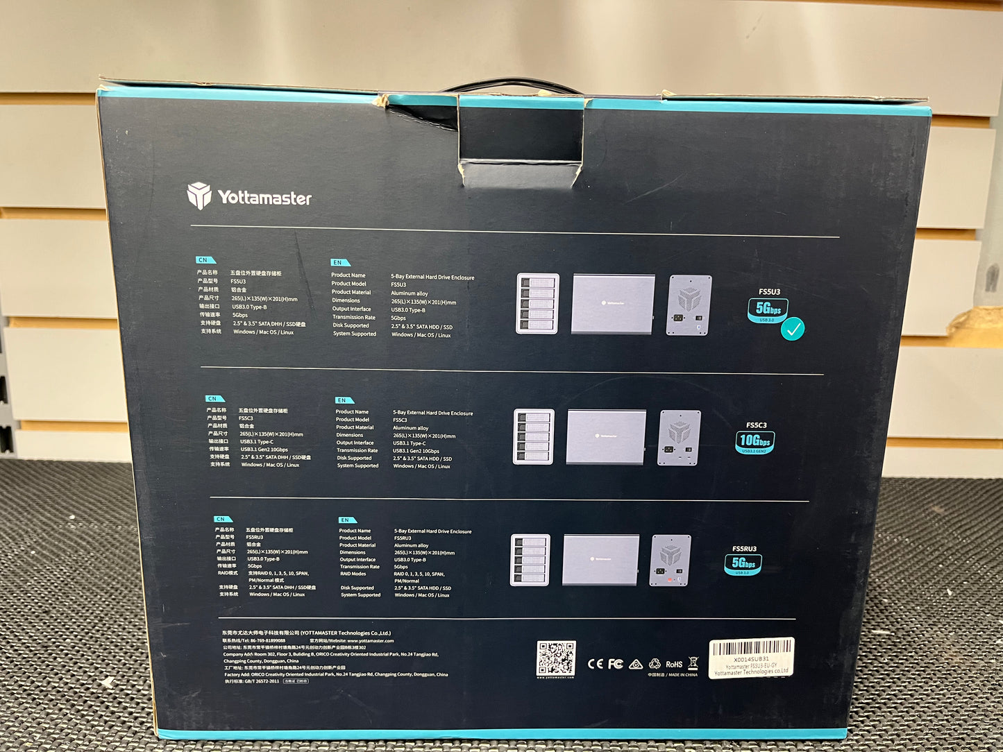 Yottamaster 5 Bay External Hard Drive Enclosure