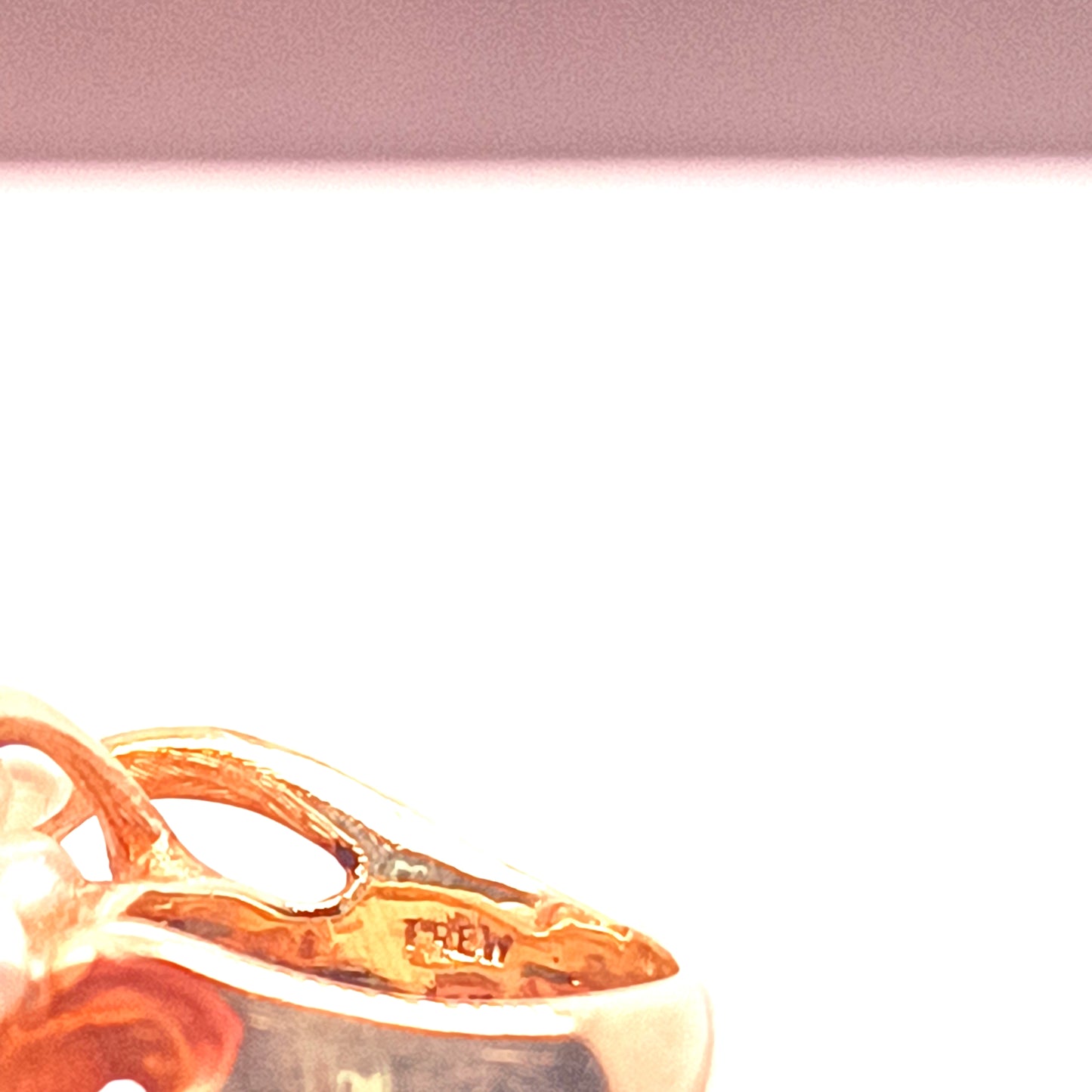 James Arnold Frew 14k Yellow Gold Pearl , Diamond & Yellow Sapphire Cocktail Ring