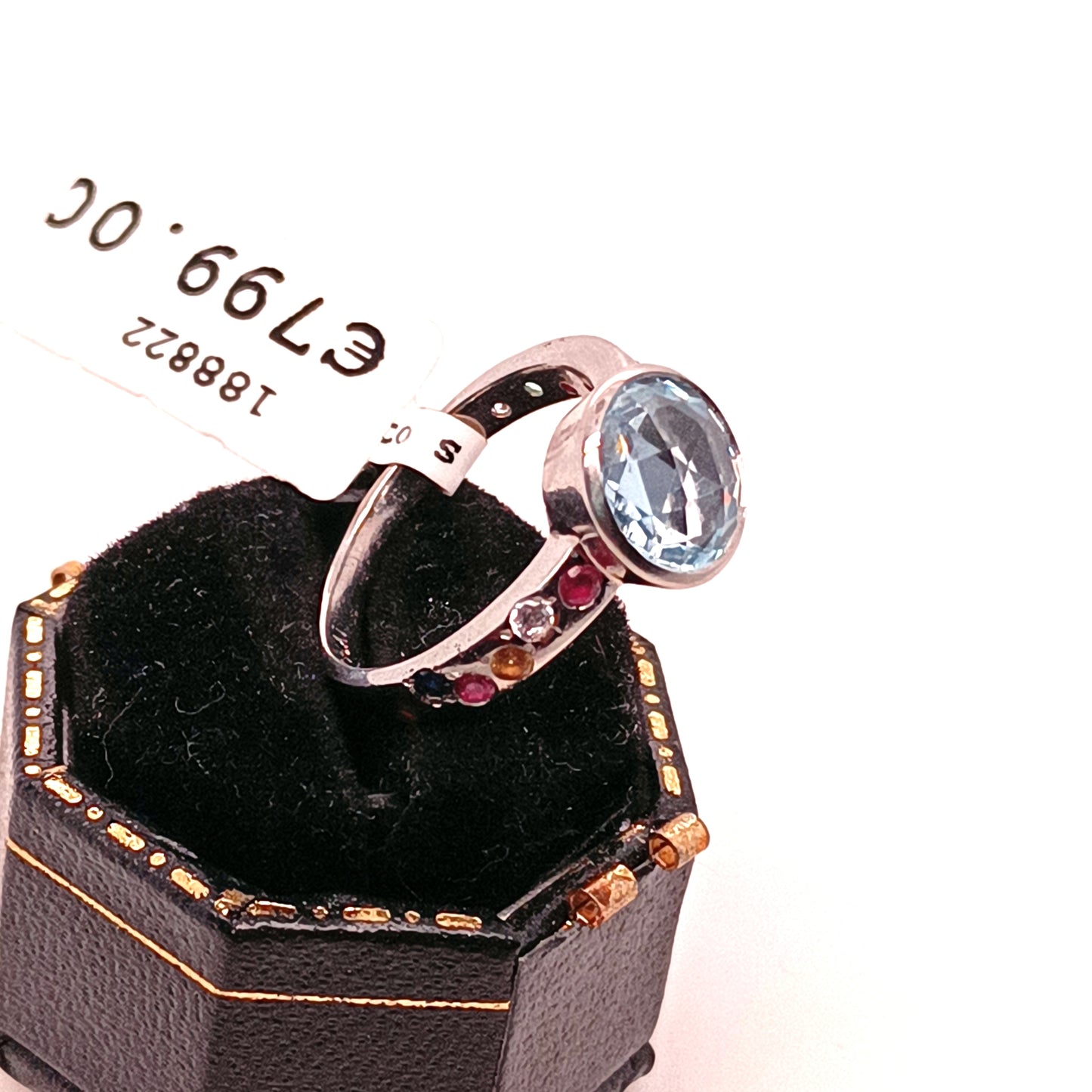 Aquamarine, Diamond, Color Stones , Platinum Ring