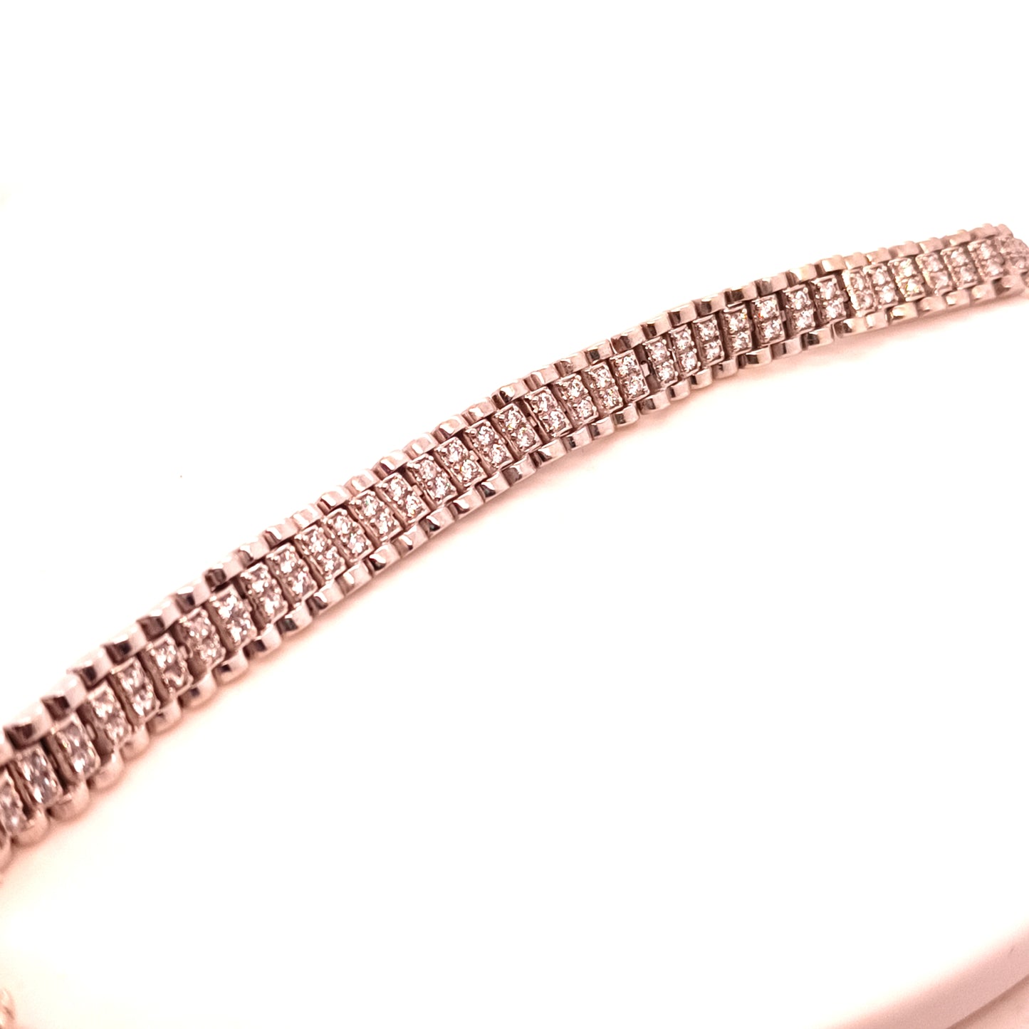 Tennis Bracelet, 9k White Gold & Zirconias