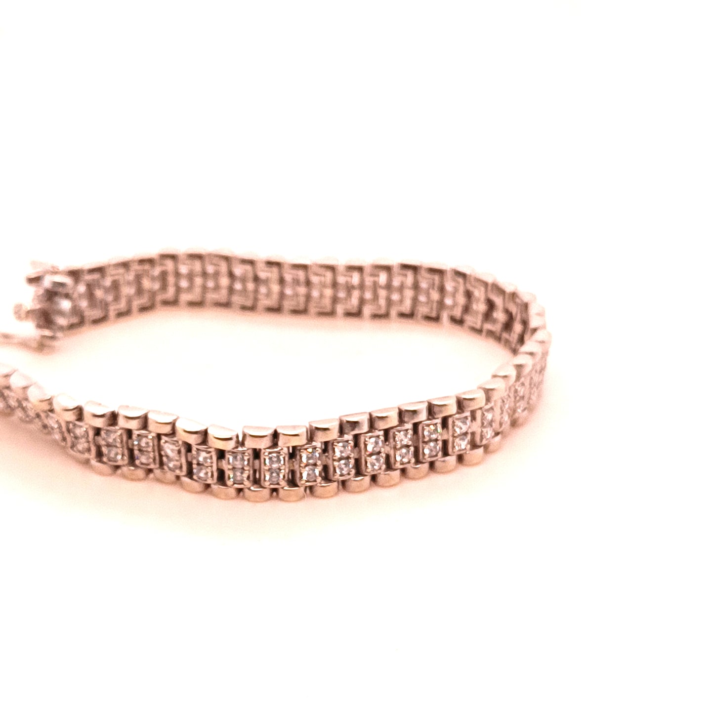 Tennis Bracelet, 9k White Gold & Zirconias