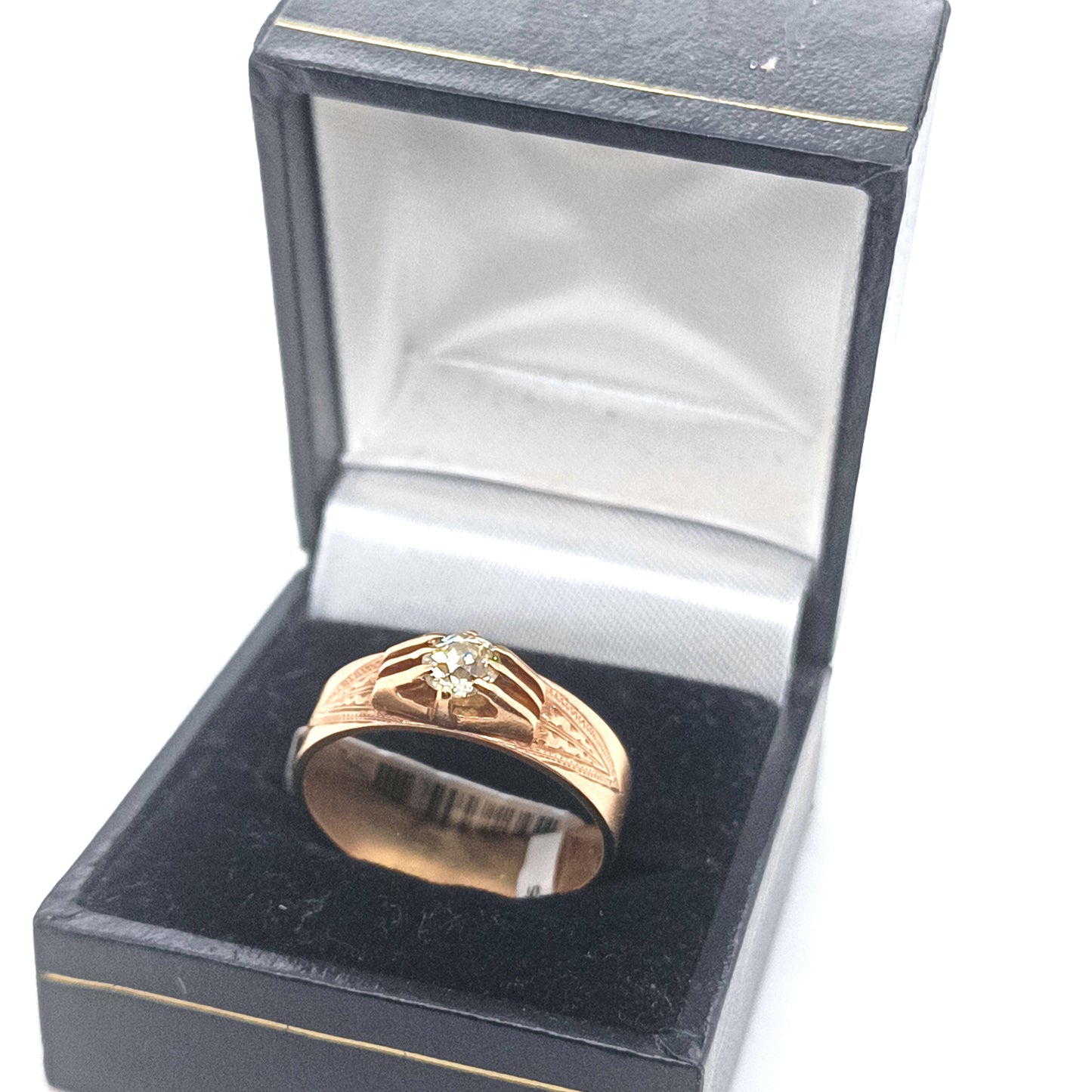 0.50 ca Champagne Diamond, 18 k Yellow Gold Ring