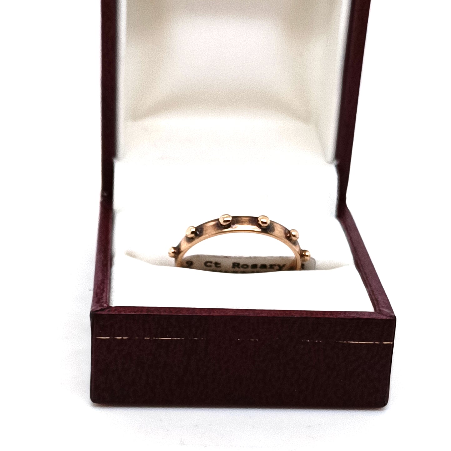 Vintage Rosary Ring, 9k Yellow Gold