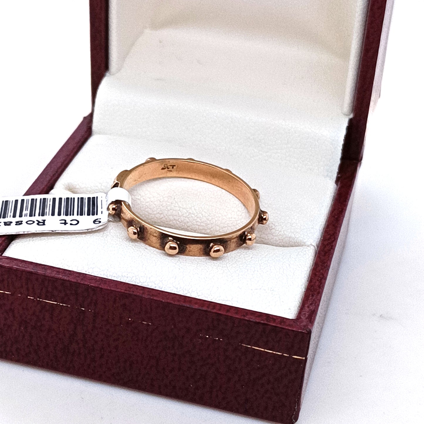Vintage Rosary Ring, 9k Yellow Gold