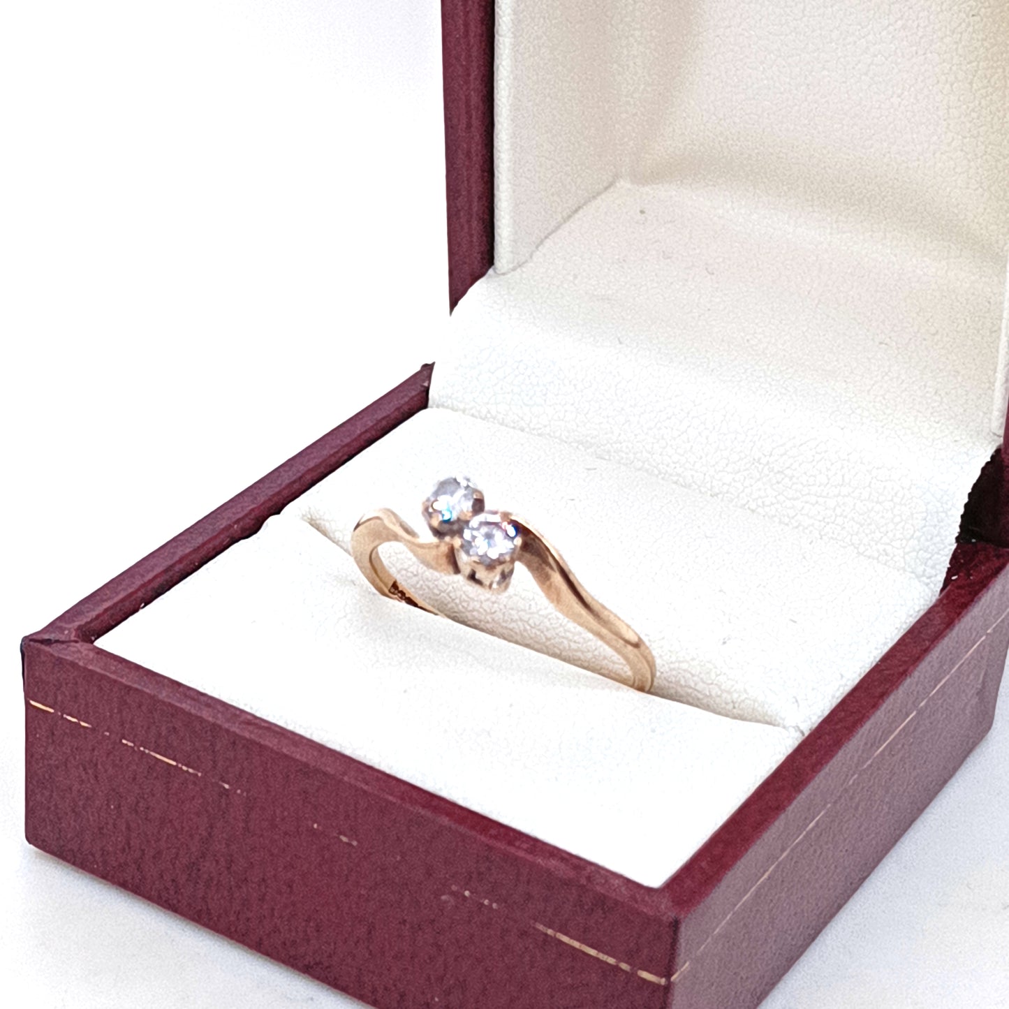 Edwardian Diamond Toi et Moi Ring , 9k Gold