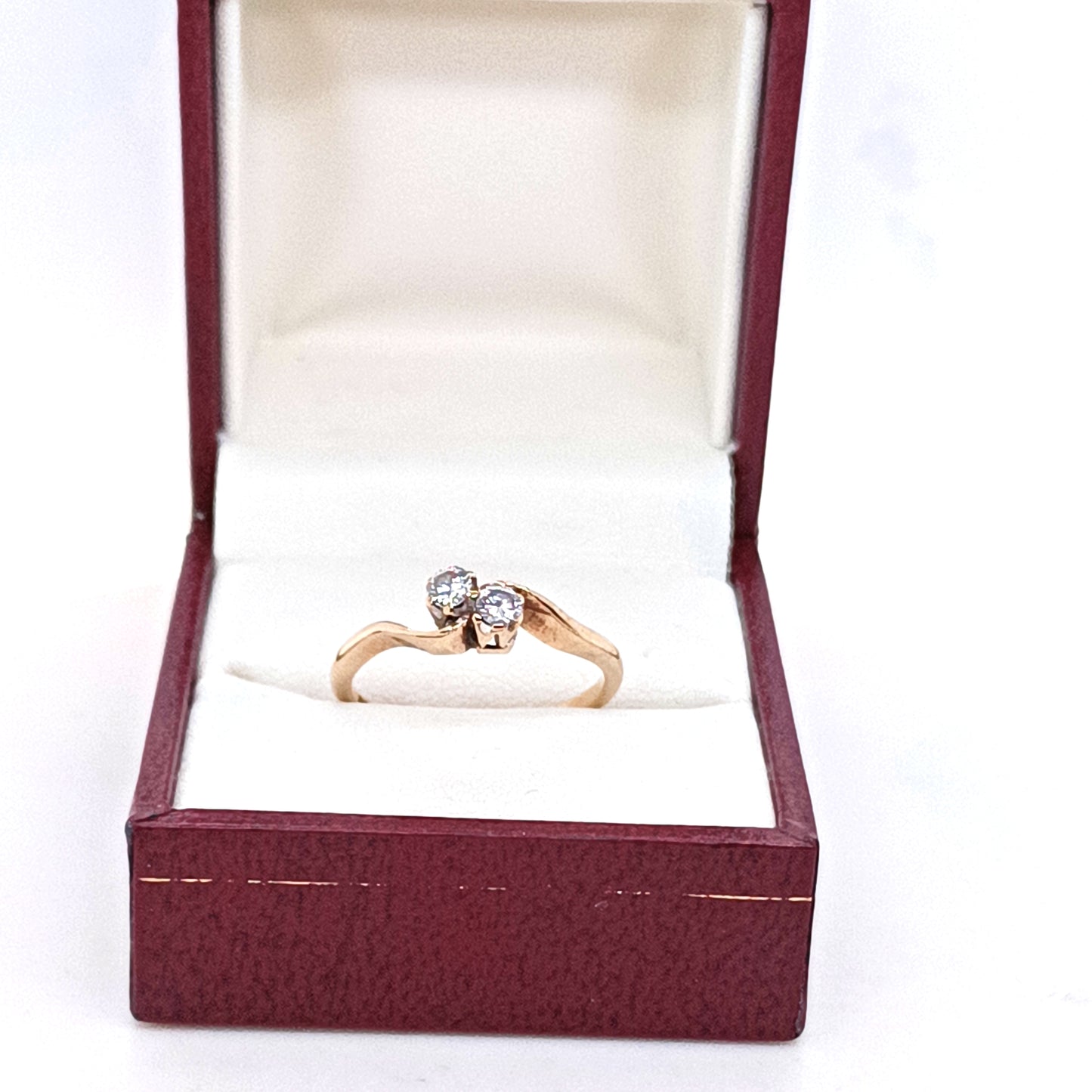 Edwardian Diamond Toi et Moi Ring , 9k Gold