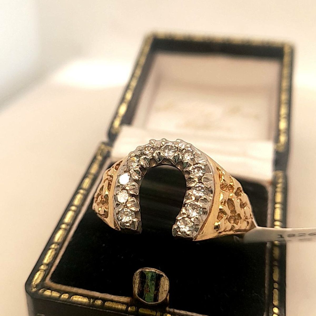 Horseshoe Diamond 14k Gold Ring