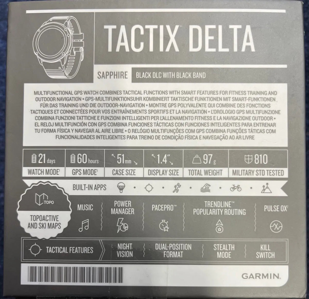 Garmin Tactix Delta Smartwatch