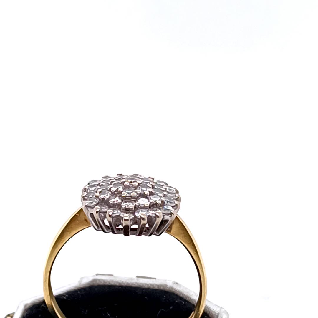 Diamond Cluster Daisy Gold Ring