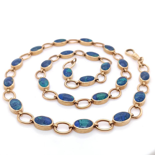 Azurite & Gold Vintage Necklace