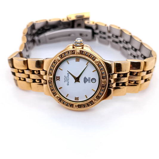 Glycine 2000 Gold Plated, 32 Diamonds Watch