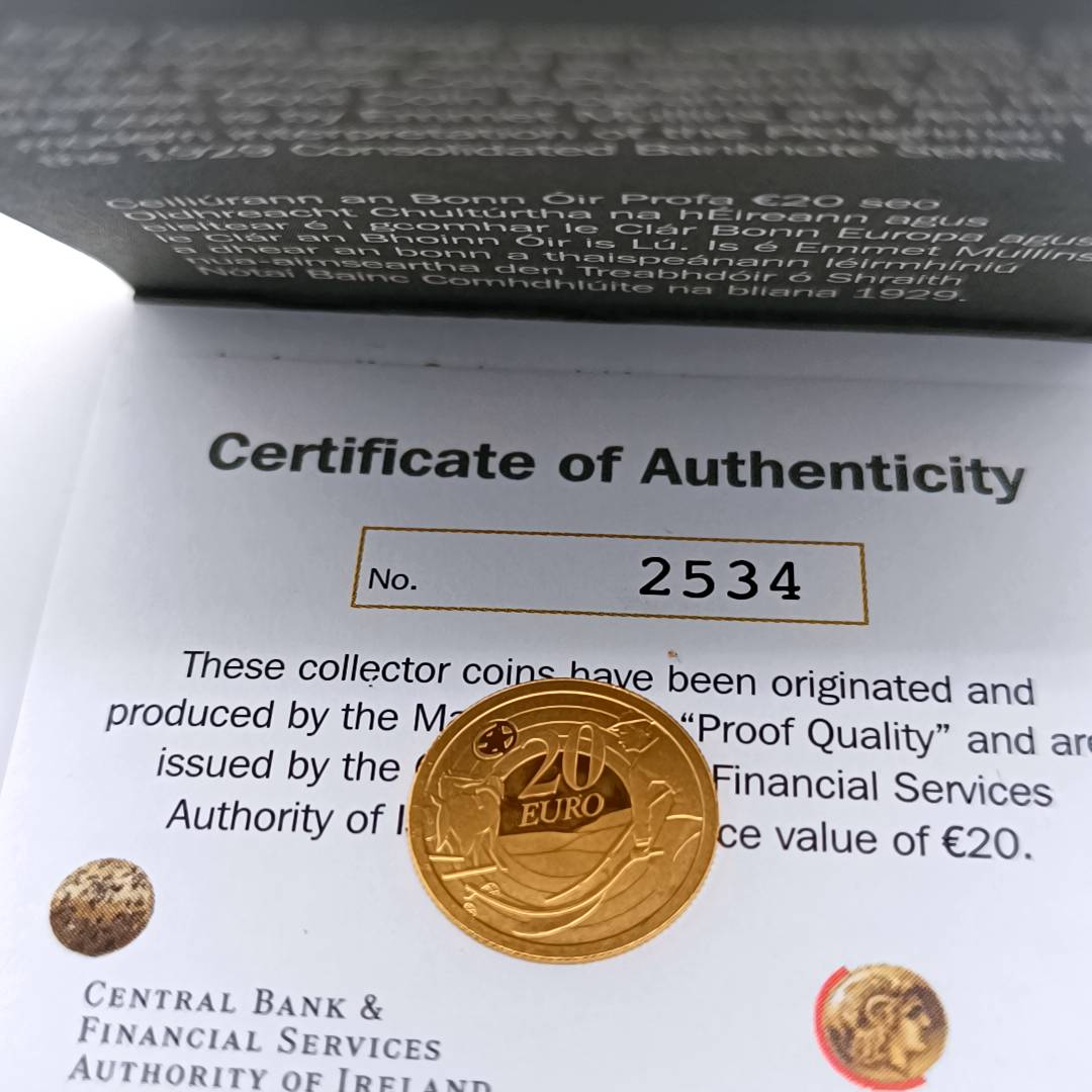 20 € Gold Proof Coin , 1g Fine Gold