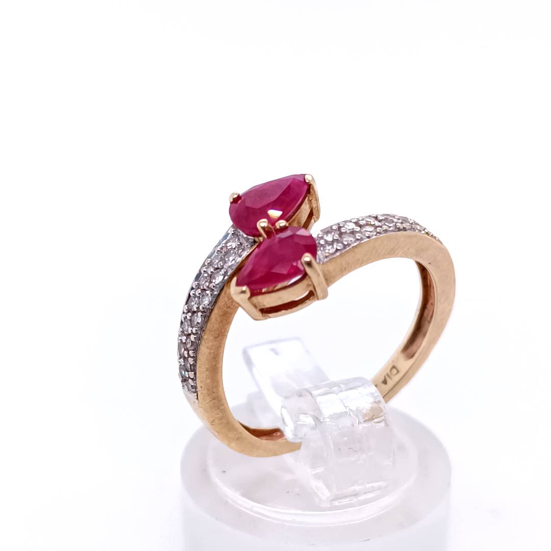 Ruby and Diamond Snake Ring