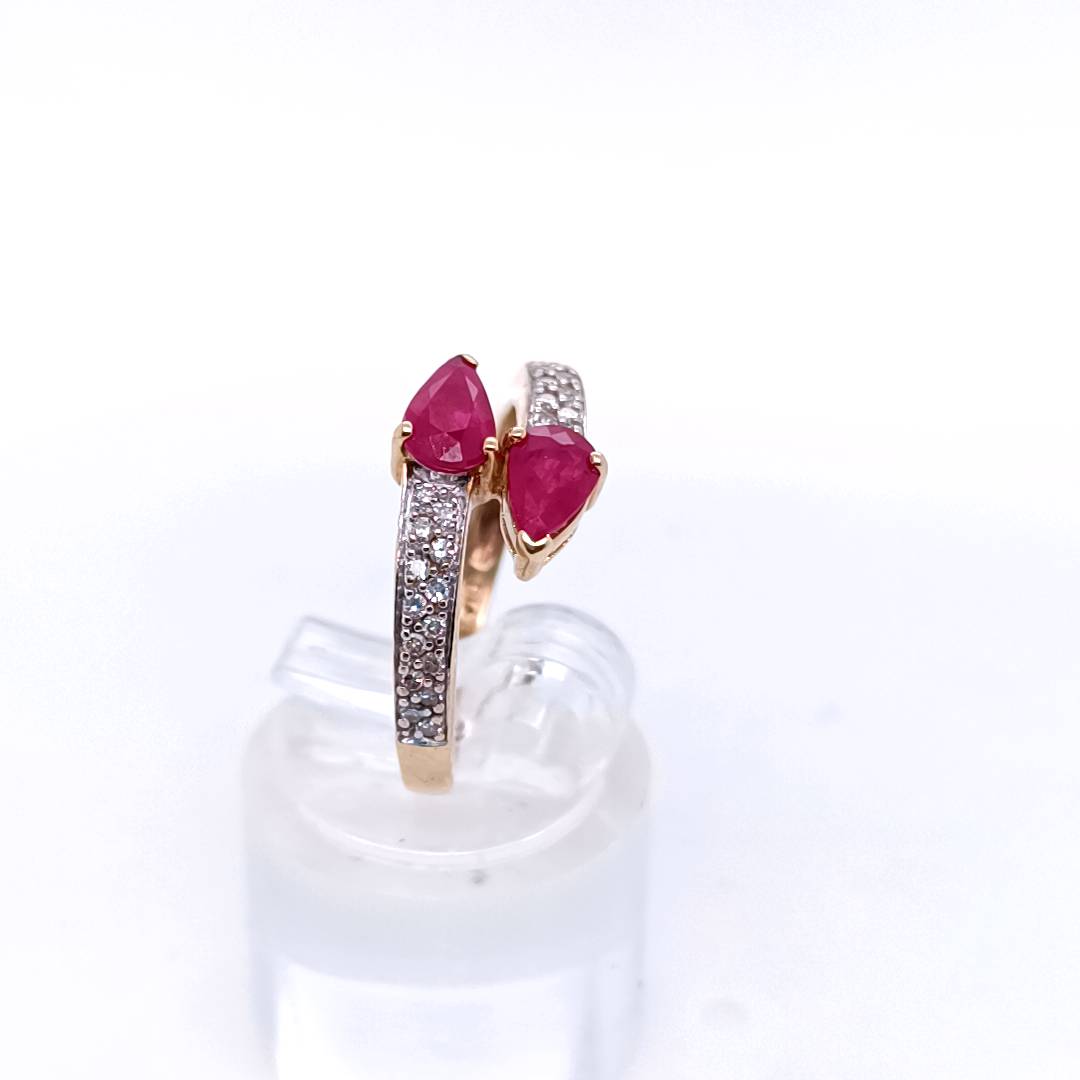 Ruby and Diamond Snake Ring