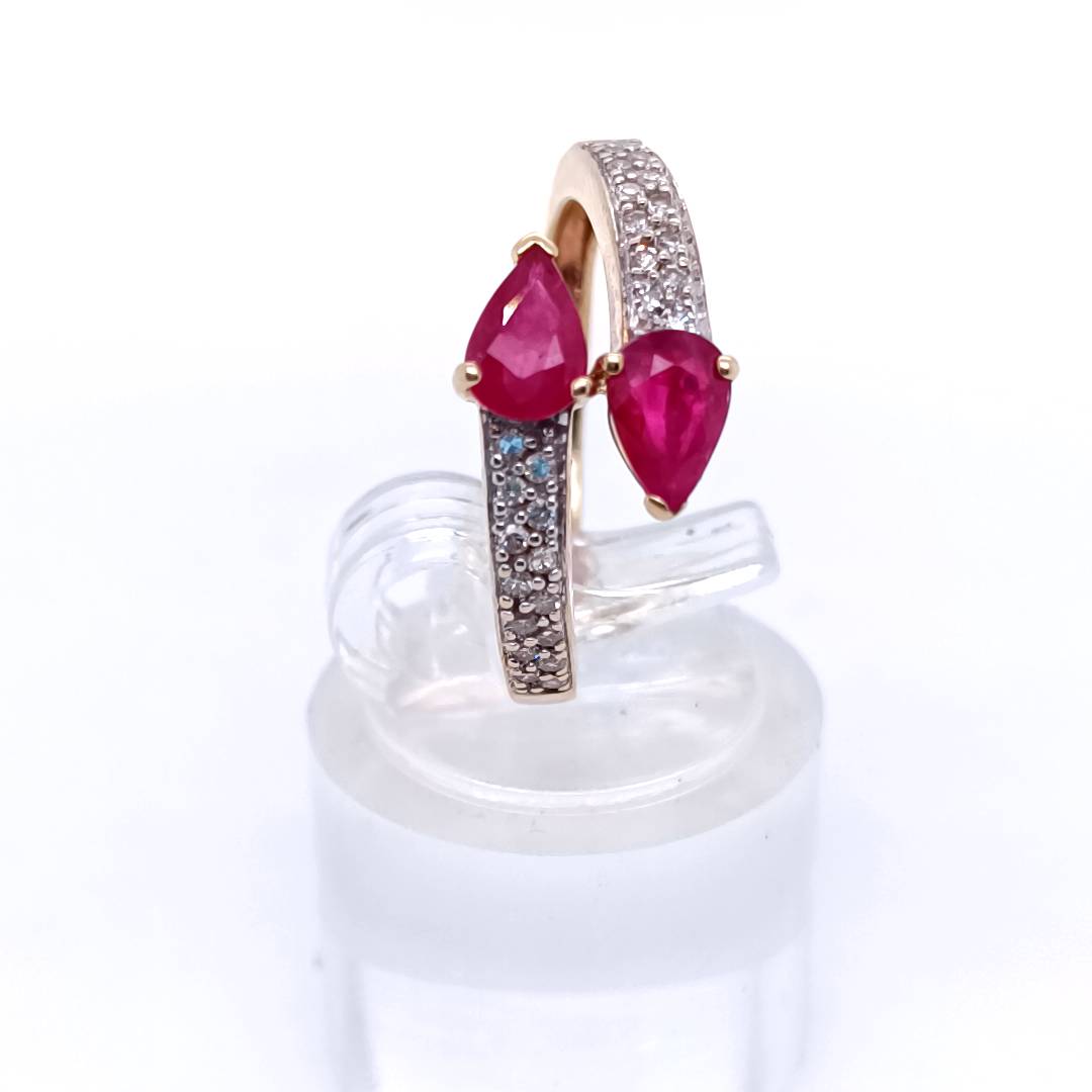 Ruby and Diamond Snake Ring