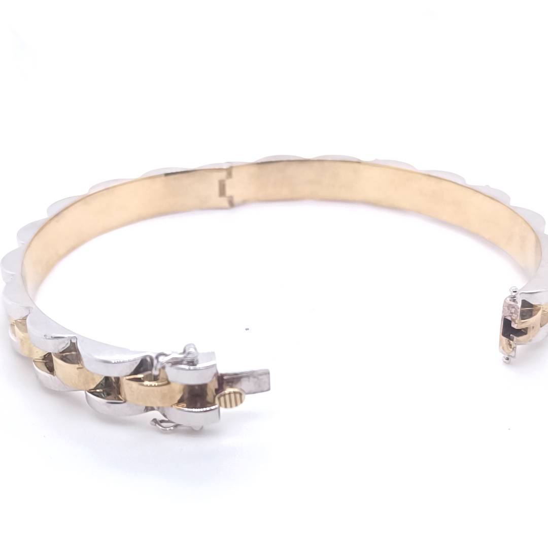 Two Tone Gold Bracelet with 3 Crowns
