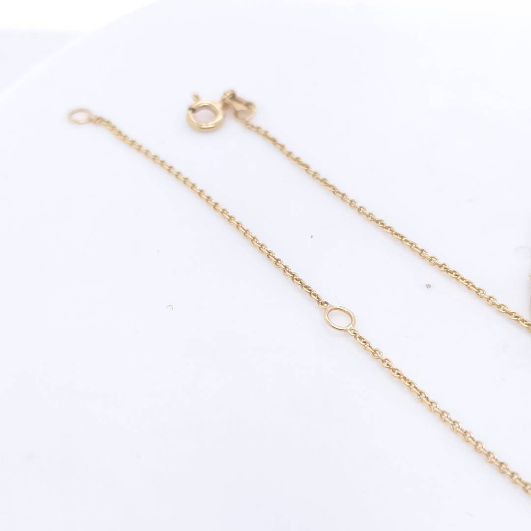 Tassel Pendant and Chain Necklace, 9k Gold