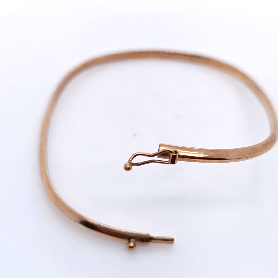 Vintage Wrist Bangle , 9k Yellow Gold