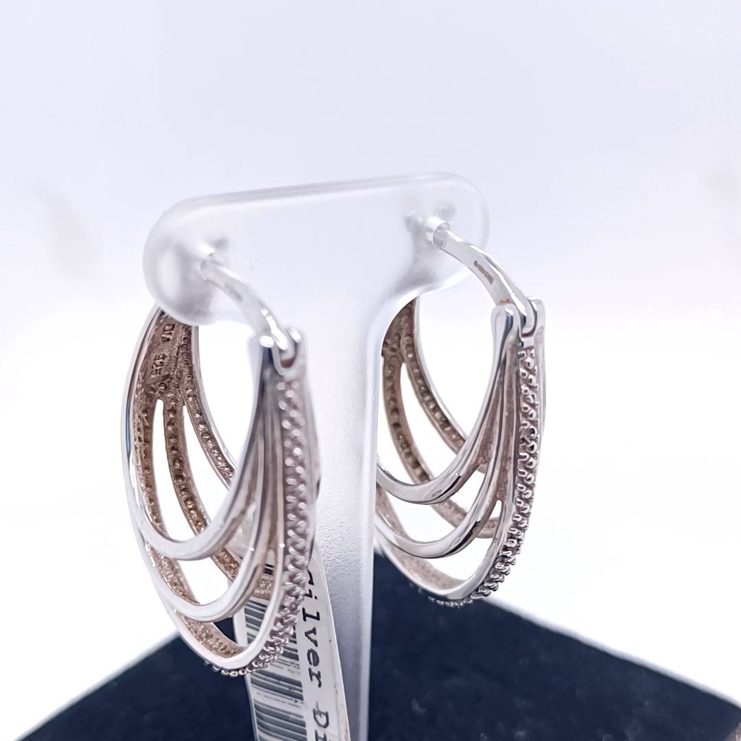 Silver & Diamond Vintage Earrings