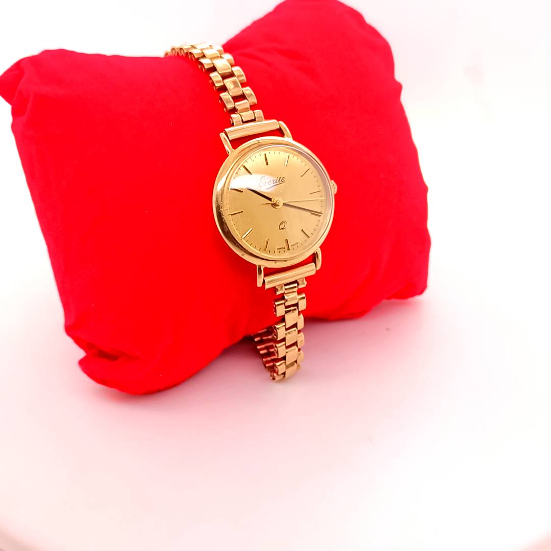 Vintage Swiss Ladies Watch, Everite 9k Gold