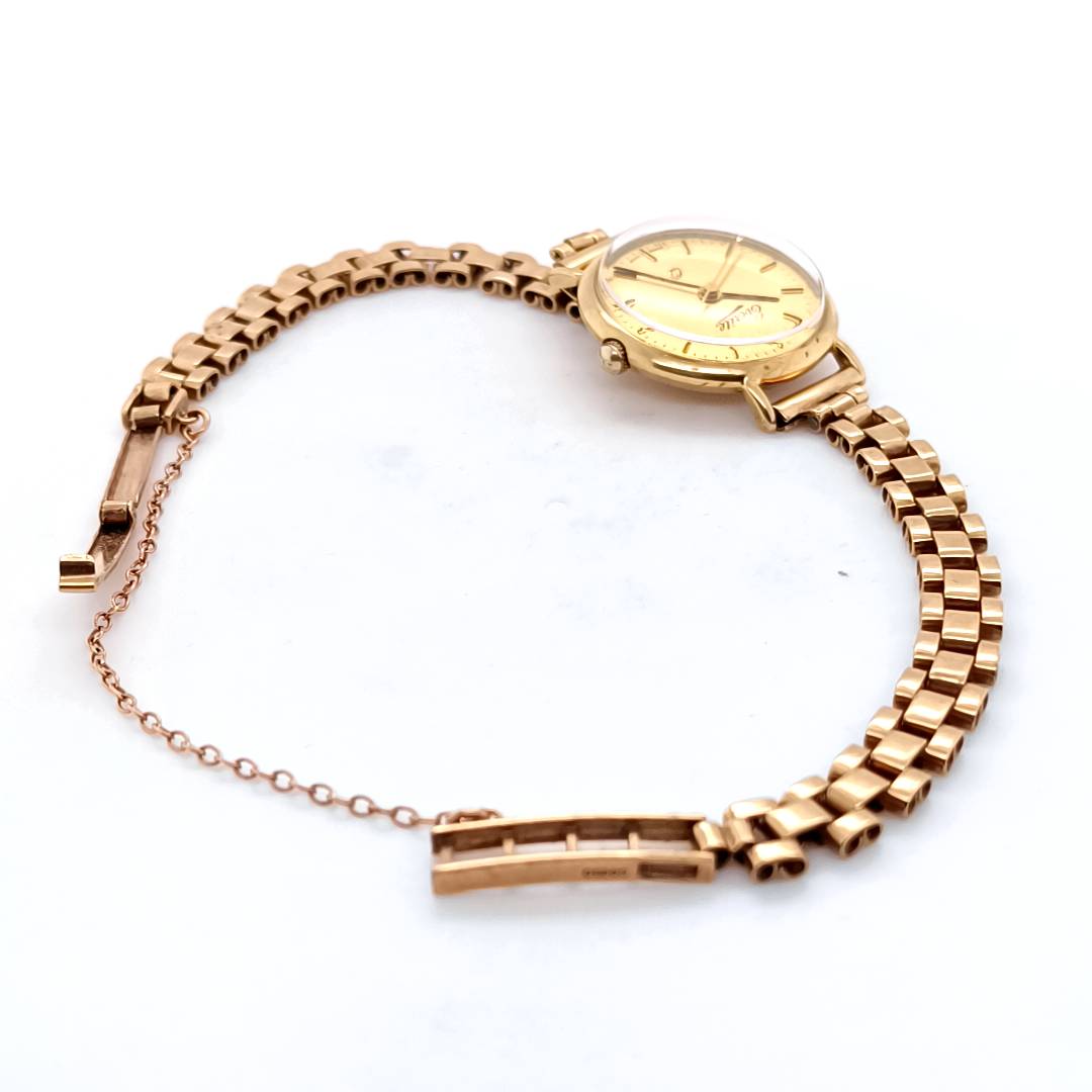 Vintage Swiss Ladies Watch, Everite 9k Gold