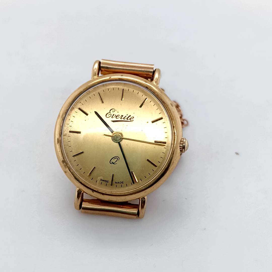 Vintage Swiss Ladies Watch, Everite 9k Gold