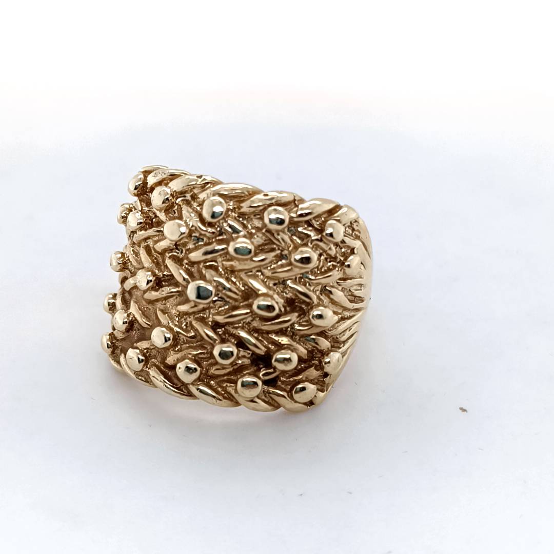 Large Keeper Ring , 9k Gold