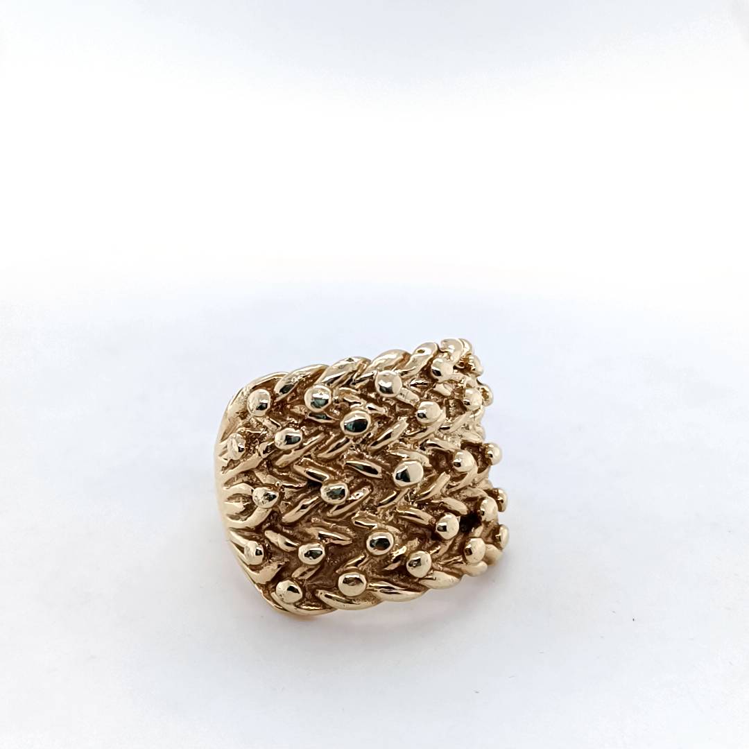 Large Keeper Ring , 9k Gold