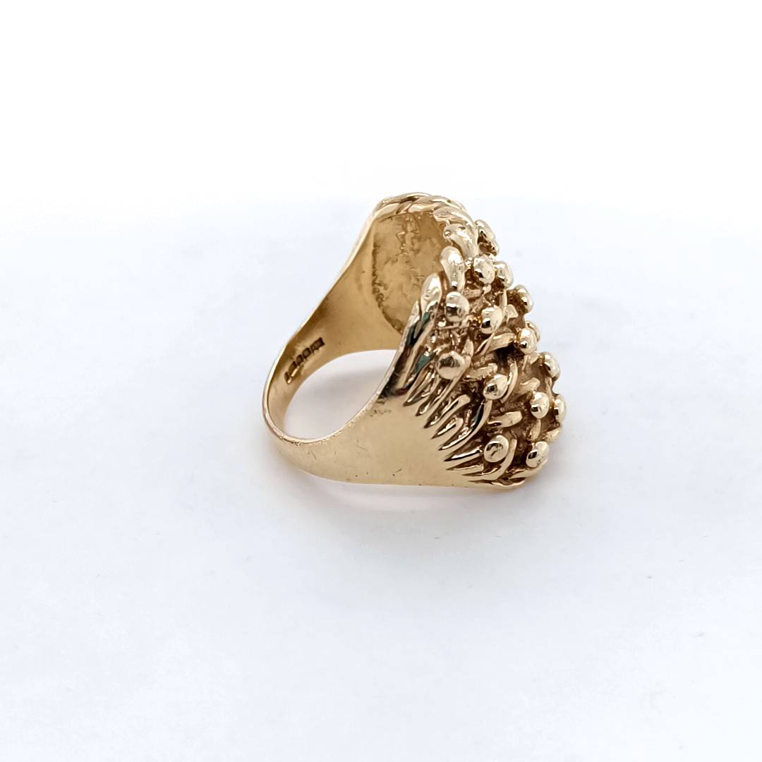 Large Keeper Ring , 9k Gold